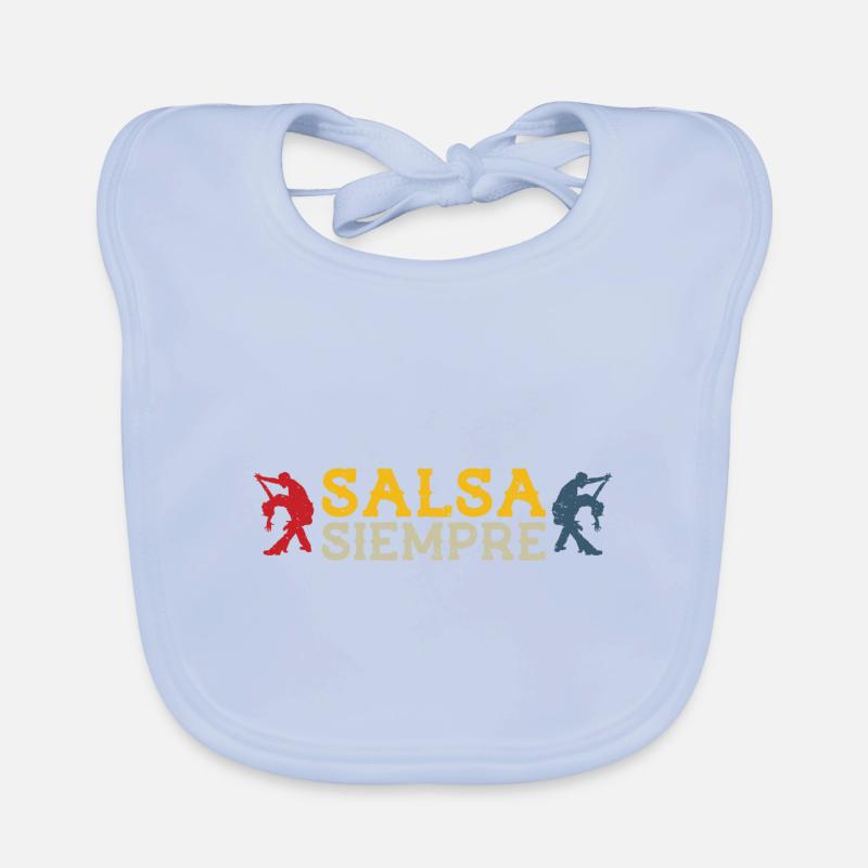 Salsa Siempre - retro Salsa Tänzerin Geschenk Baby Bio-Lätzchen
