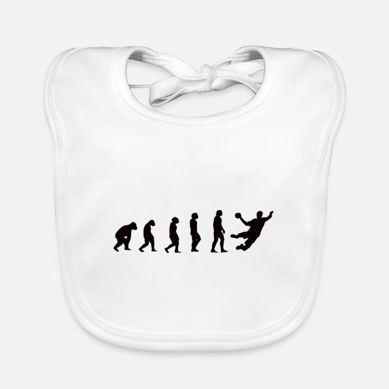 Handball Team Handballer Evolution Handball Player Organic Baby Bibs