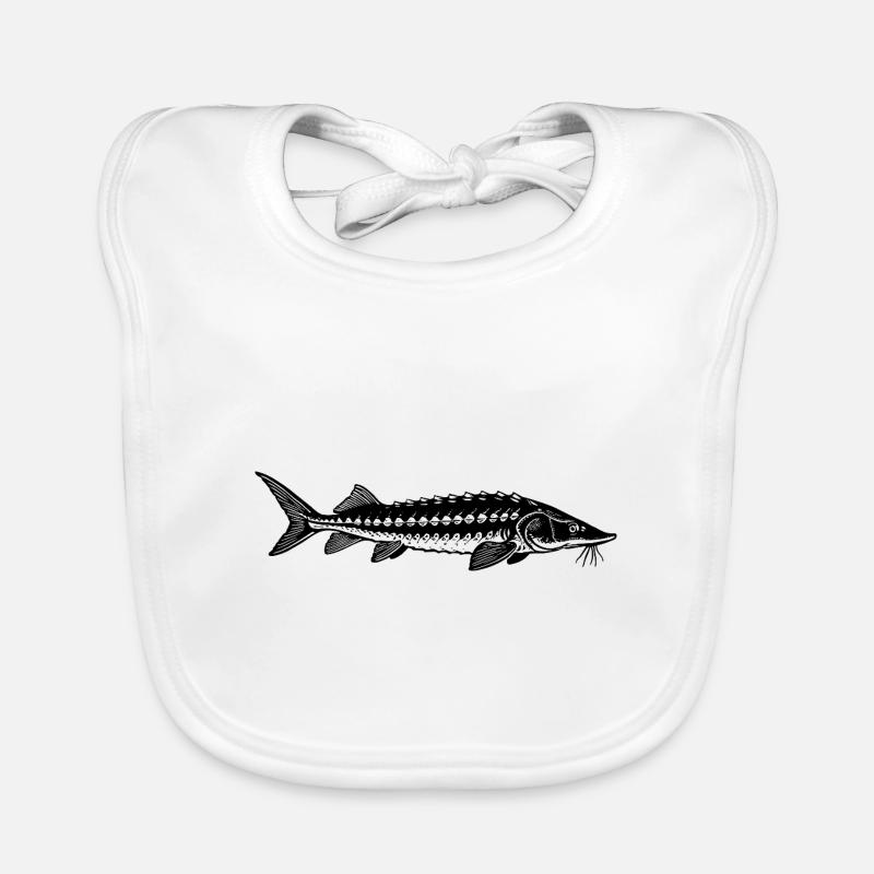 Target Fish Sturgeon - Poisson - Cadeau de pêcheur Bavoir bio Bébé