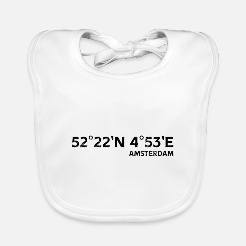 Amsterdam Coordinates Organic Baby Bibs