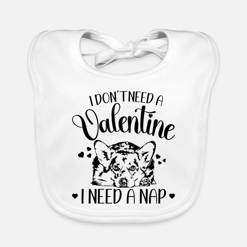 Welsh Corgi Saint-Valentin chiens chien Wilsigns Bavoir bio Bébé