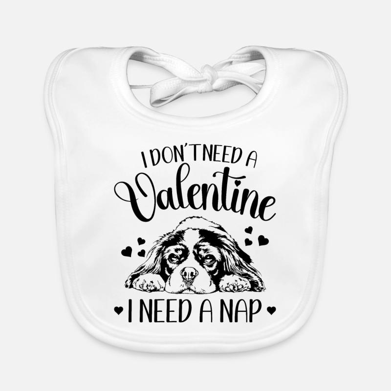 Cavalier King Charles Spaniel Valentine Wilsigns Baby Bio-Lätzchen