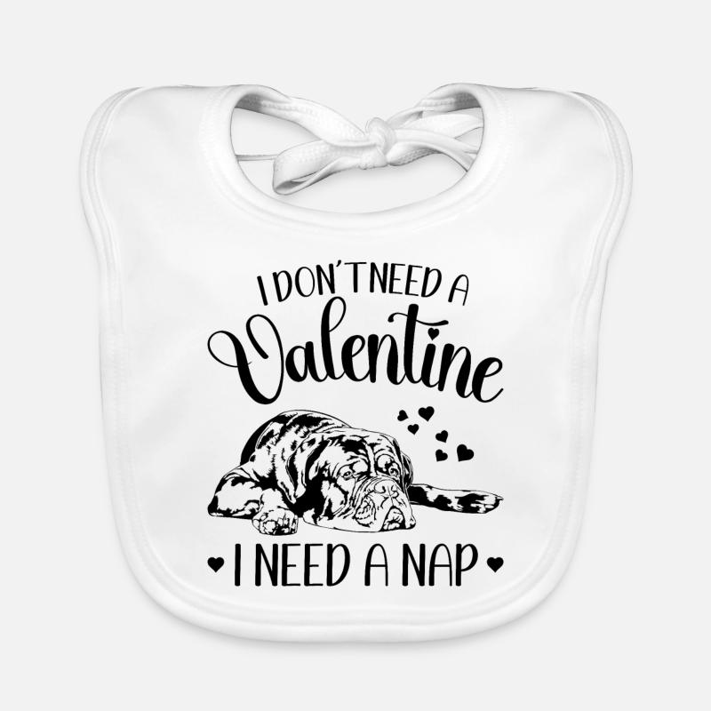 Dogue de Bordeaux Saint Valentin Chiens Chien Wilsigns Bavoir bio Bébé