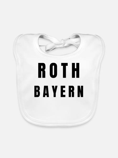 Roth Bavière - Bavoir bio Bébé - blanc - Devant