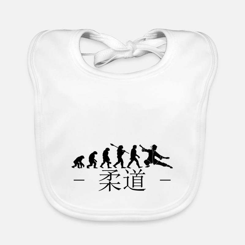 Karate-Evolution. Kampfsport. Geschenkidee.Japan Baby Bio-Lätzchen