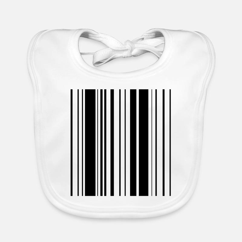 Stripes pattern barcode Organic Baby Bibs