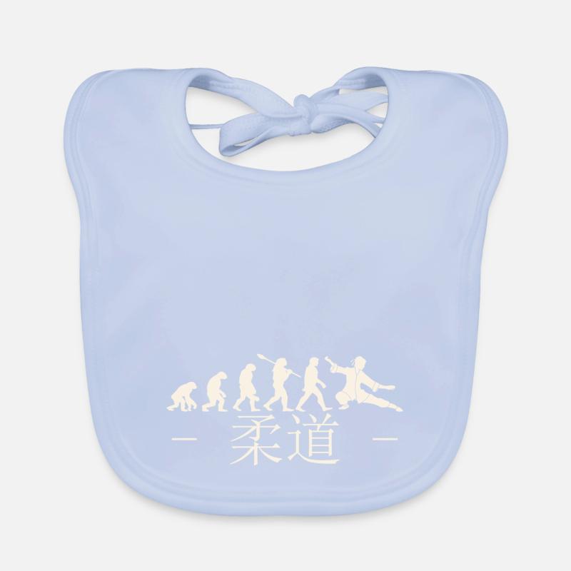 Karate-Evolution. Kampfsport. Geschenkidee.Japan Baby Bio-Lätzchen