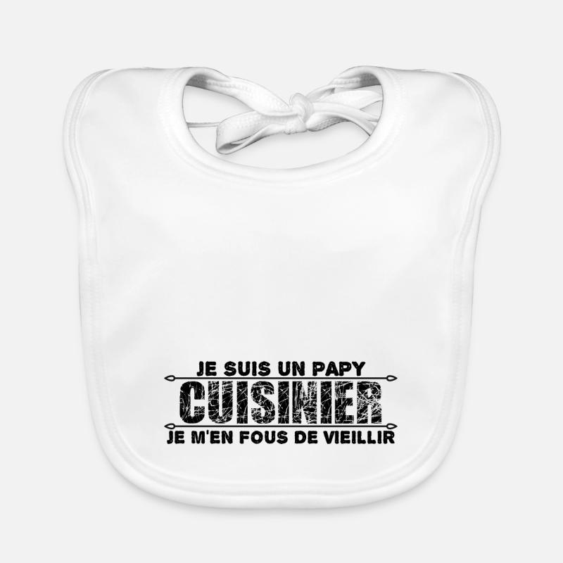 je suis un papy cuisinier cadeau anniversaire. Bavoir bio Bébé