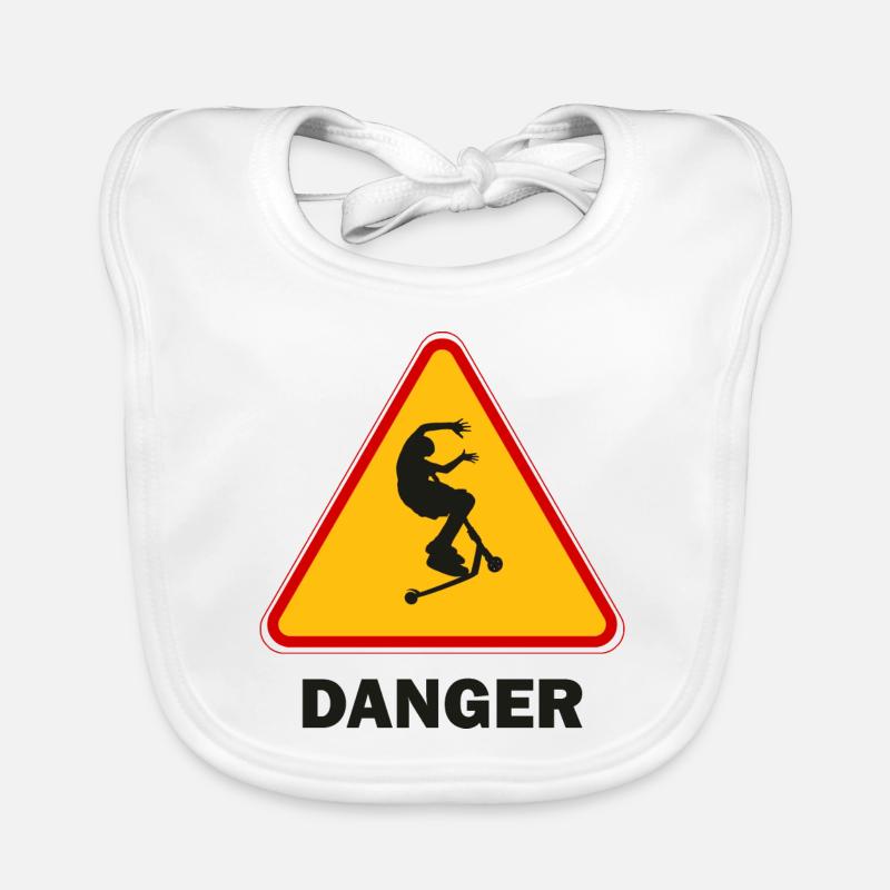 Cascades on a freestyle scooter DANGER Organic Baby Bibs