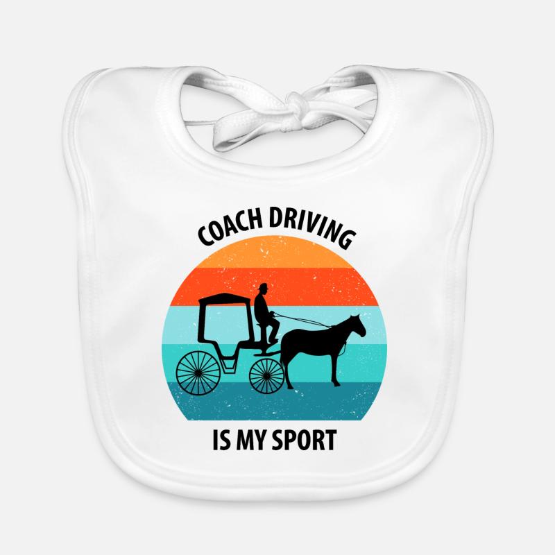 Calèche de cocher Calèche tirée par des chevaux Calèche Bavoir bio Bébé