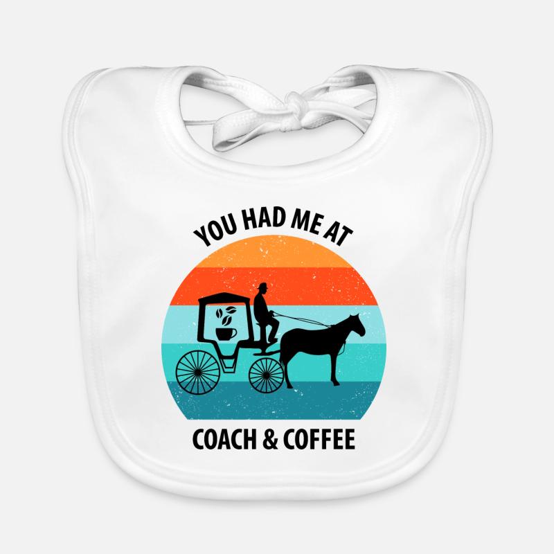 Cocher Calèche Calèche Café Bavoir bio Bébé