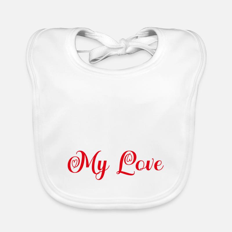 My love - Mon amour - Valentine's Day gift. Organic Baby Bibs