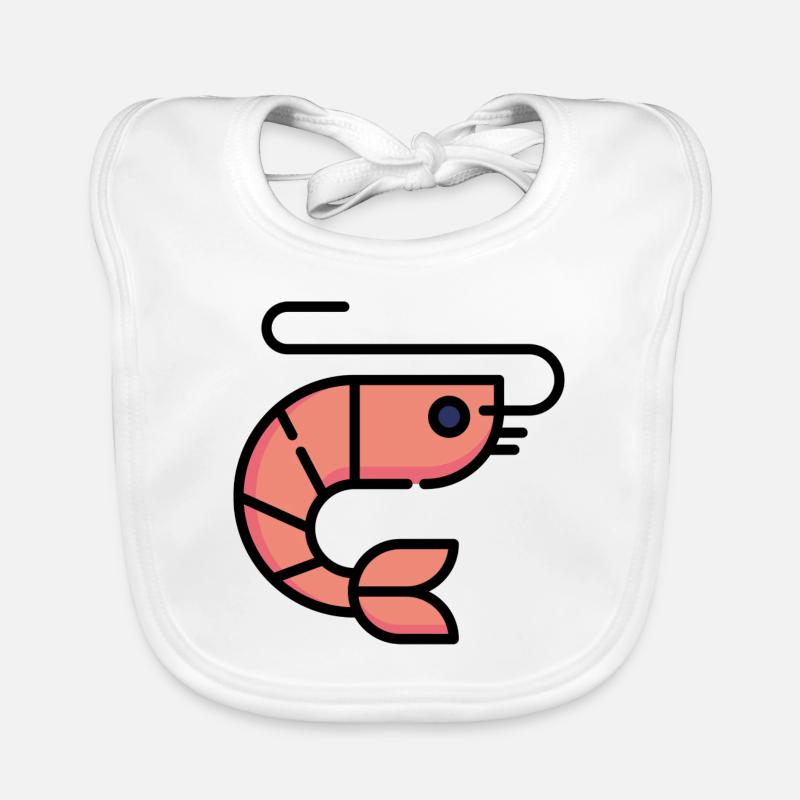 Shrimp gift idea Organic Baby Bibs
