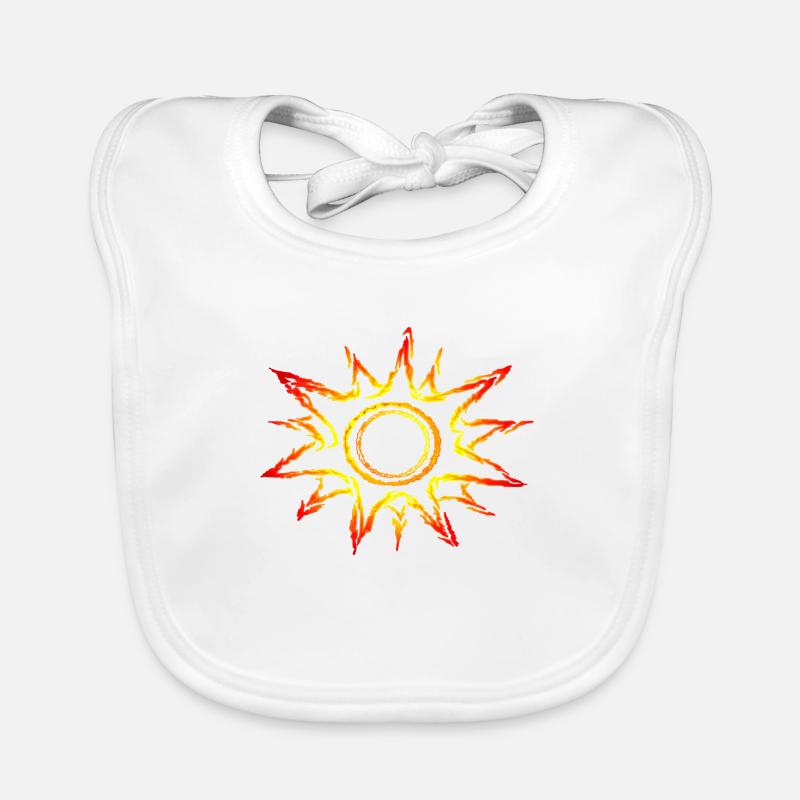 Soleil, soleil, rayons de soleil - Bavoir bio Bébé - blanc