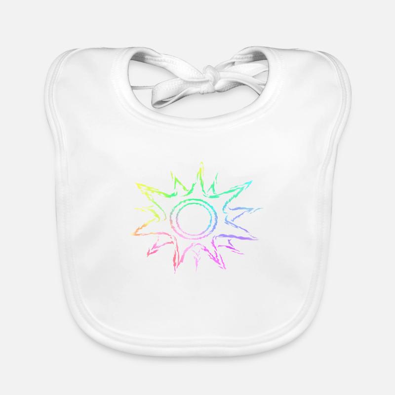 Sun colorful gradient Organic Baby Bibs