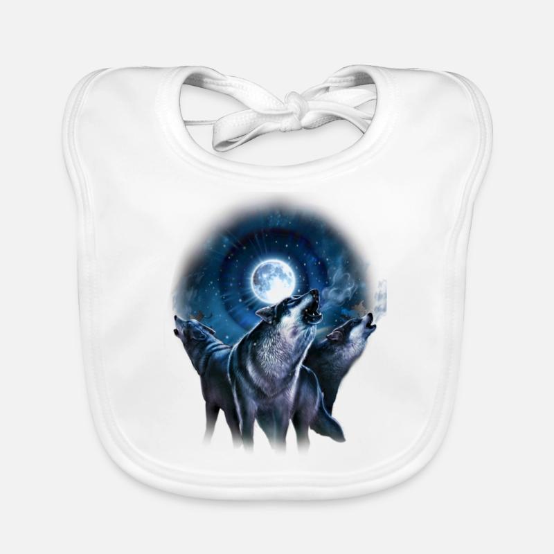 Rahmenlos JL Wolf - Design Geschenk Baby Bio-Lätzchen