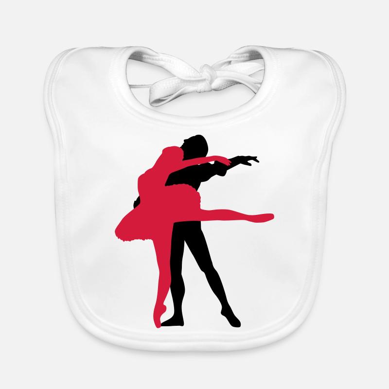 Vektor Balletttänzer Silhouette Baby Bio-Lätzchen