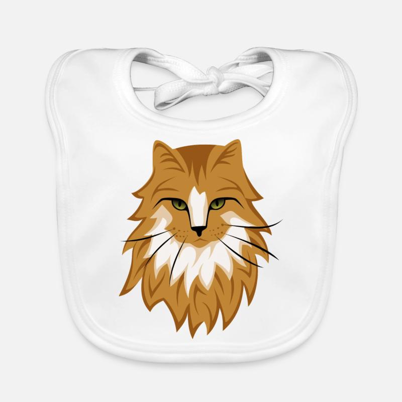 Braune Katze Baby Bio-Lätzchen