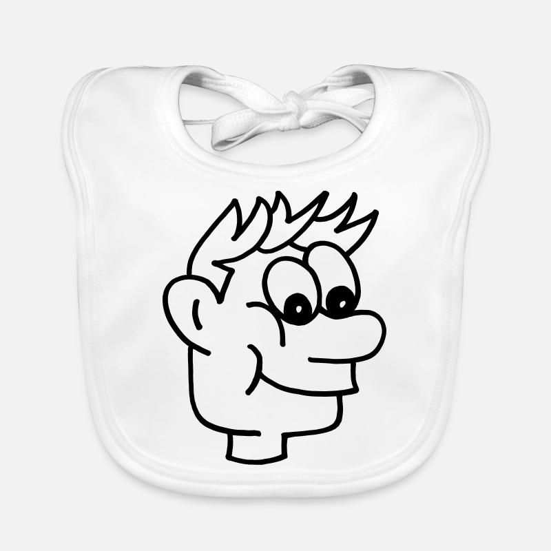 Comic Junge Gesicht Baby Bio-Lätzchen