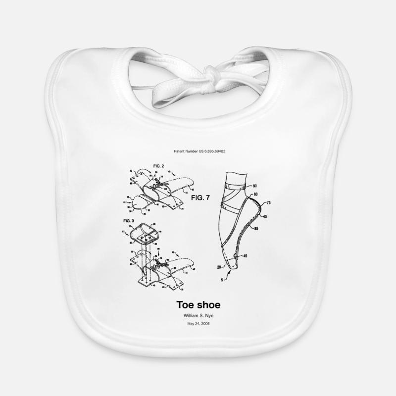 Ballett Shoe - Baby Bio-Lätzchen - Weiß