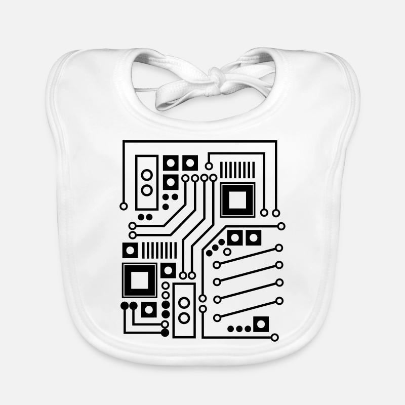 Board / board pattern / circuit Organic Baby Bibs