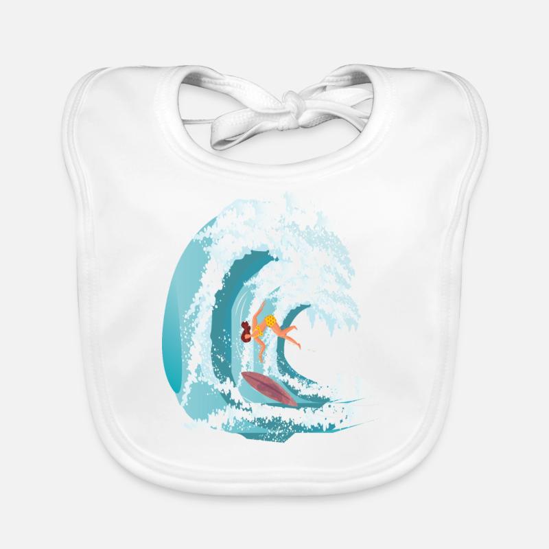RIDE THE WAVE ! Baby Bio-Lätzchen