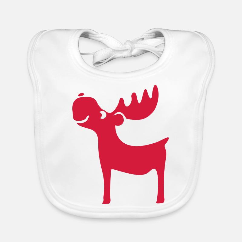 Elch Rentier Hirsch Weihnachten Rudolf Geweih Baby Bio-Lätzchen