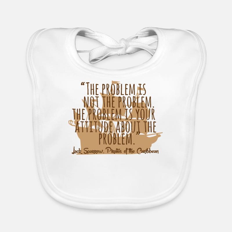 Problem is not the problem - mindset poetsy textin Organic Baby Bibs