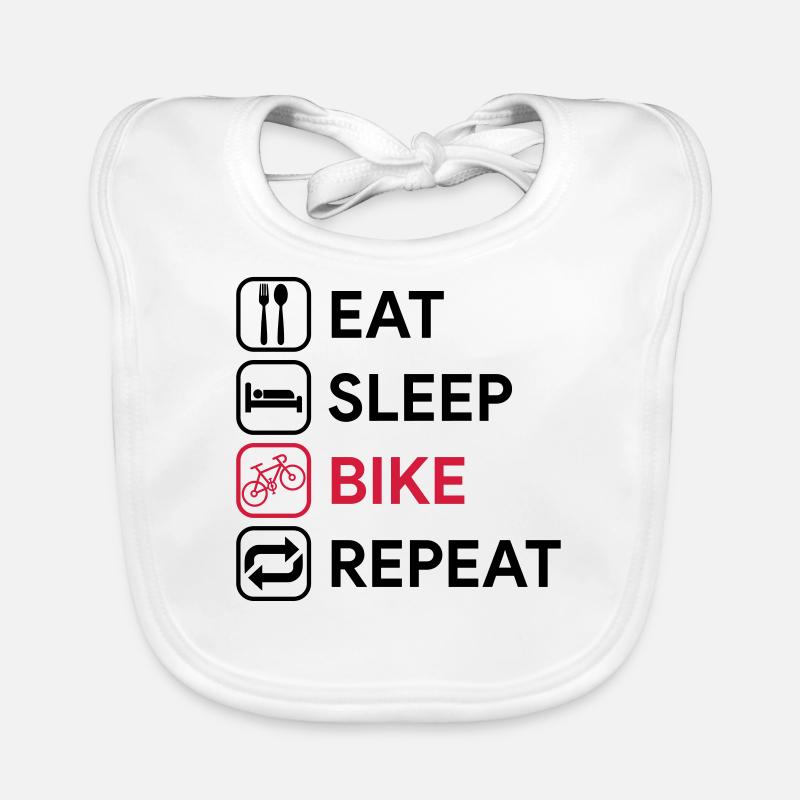 manger dormir répéter vélo Bavoir bio Bébé
