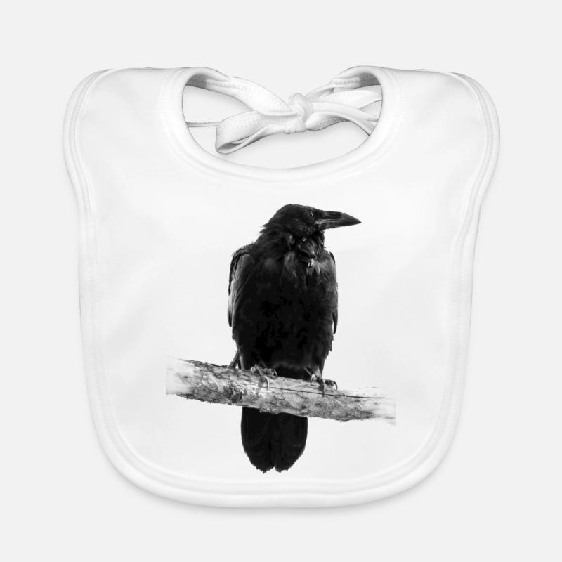Corbeau corbeau - Bavoir bio Bébé - blanc