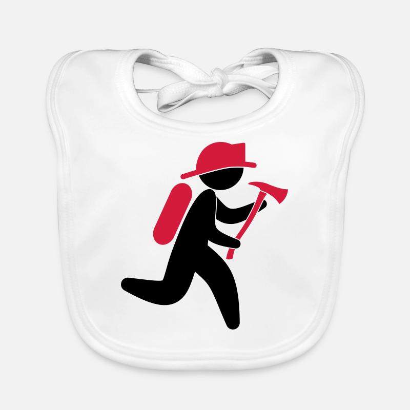 A fireman with an ax Organic Baby Bibs