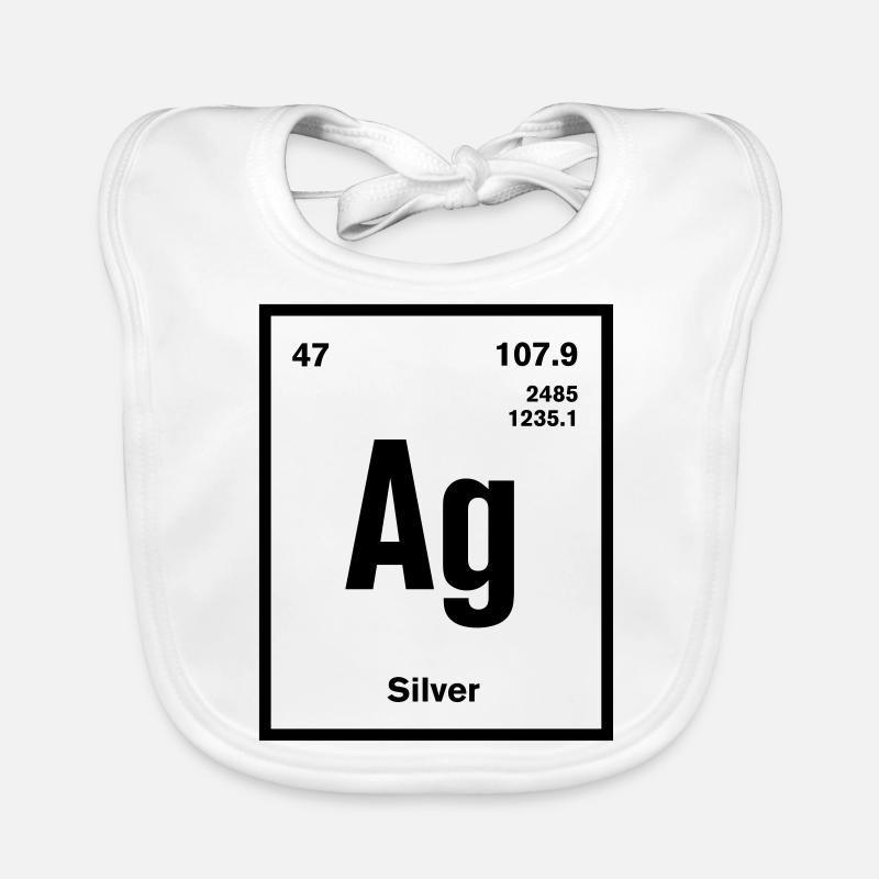 Silver Element im Periodensystem Baby Bio-Lätzchen