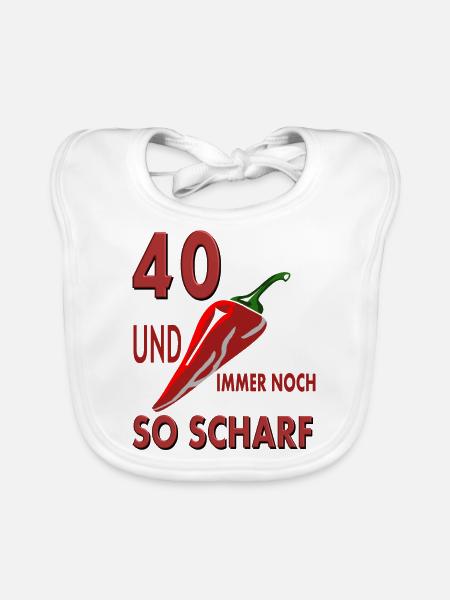 40 Jahre alt 40. Geburtstag - Baby Bio-Lätzchen - Weiß
