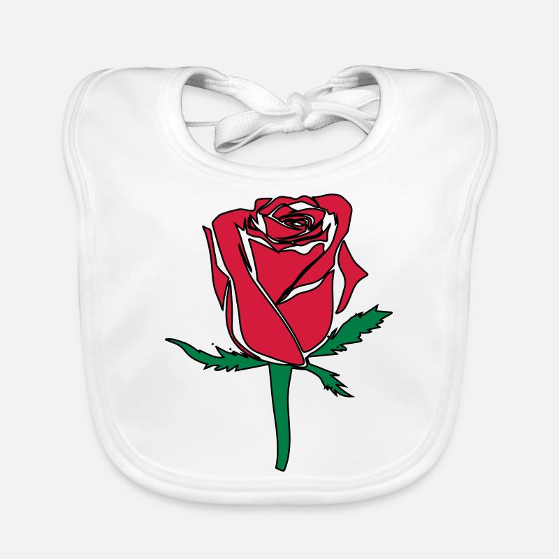 fleur rose Bavoir bio Bébé