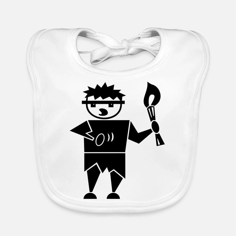 Caveman / Caveman (1c) Organic Baby Bibs