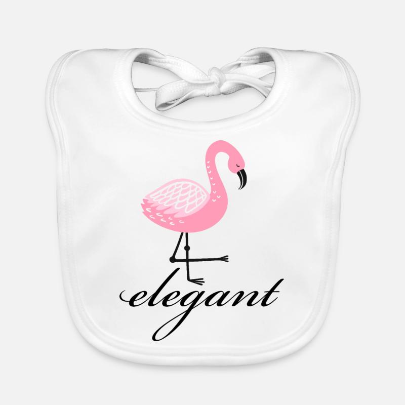 Flamingo elegant Organic Baby Bibs