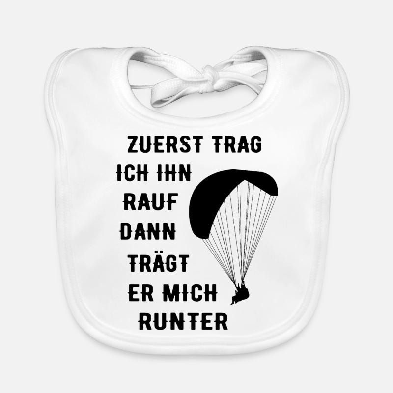 Paragliding Gleitschirmfliegen Baby Bio-Lätzchen