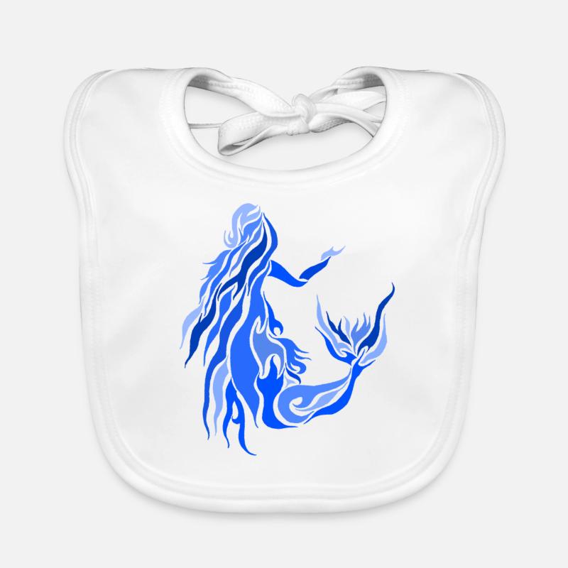 SIRÈNE BLEUE 2 Bavoir bio Bébé