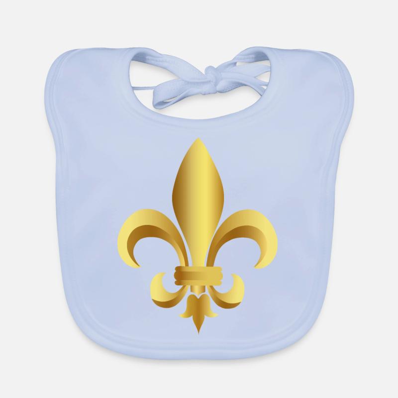 Fleur-de-lis Bavaglino ecologico per neonato
