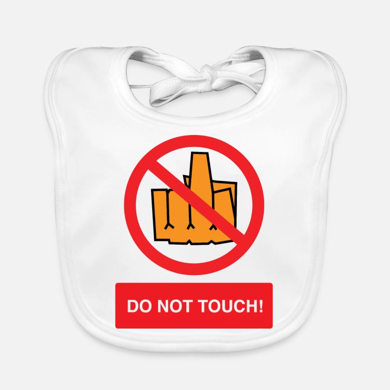 don't touch - do not touch Organic Baby Bibs