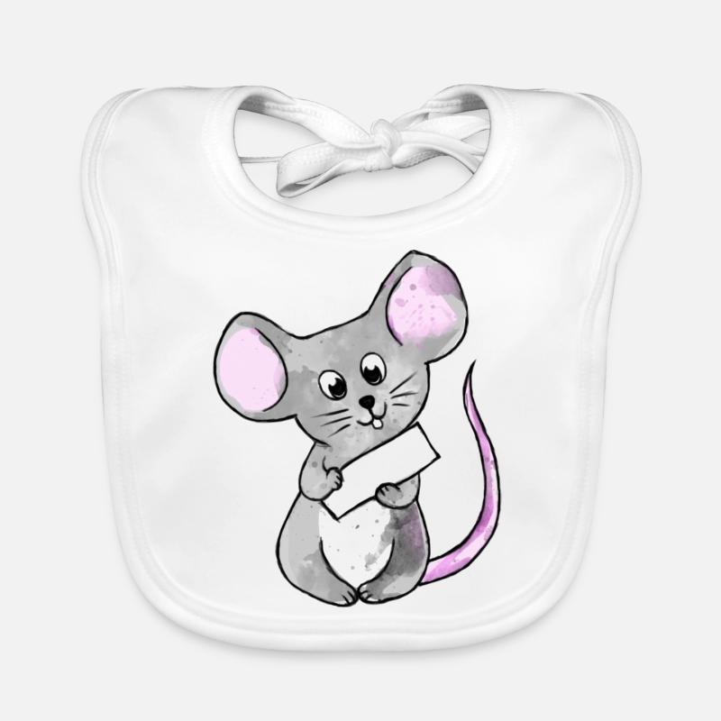 Mouse Children Baby customizable Organic Baby Bibs