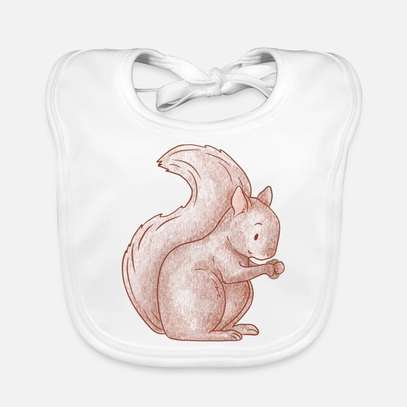 Süßes nussiges Eichhörnchen Baby Bio-Lätzchen