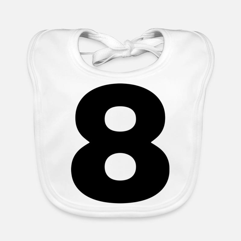 Die Zahl 8 Tshirt Baby Bio-Lätzchen