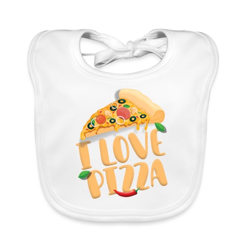 I Love Pizza - Baby Bio-Lätzchen