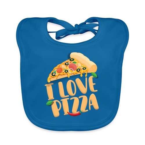 I Love Pizza - Baby Bio-Lätzchen