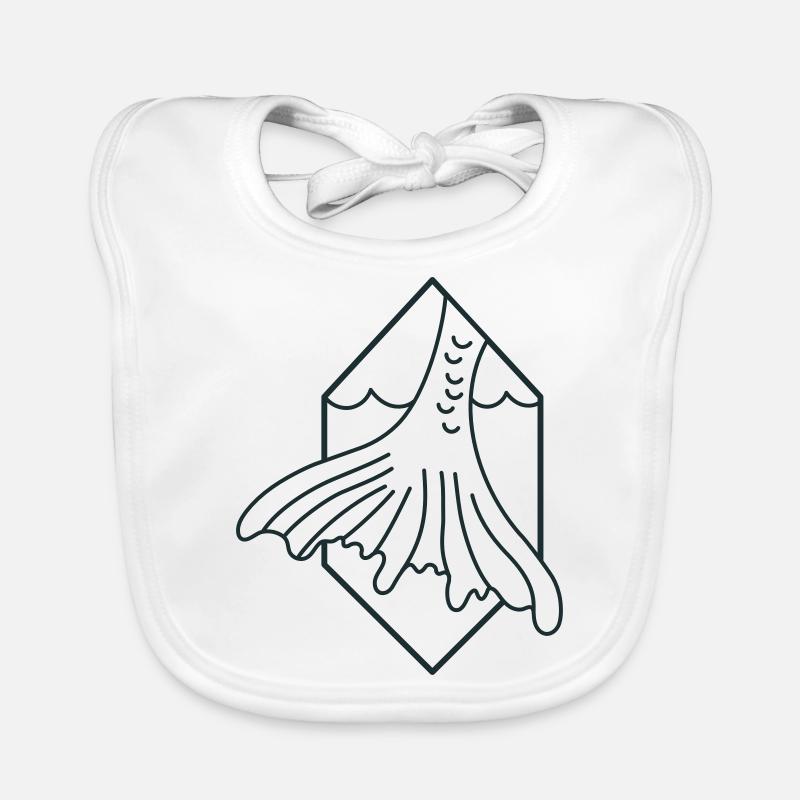 Queue de sirène vers le bas Bavoir bio Bébé