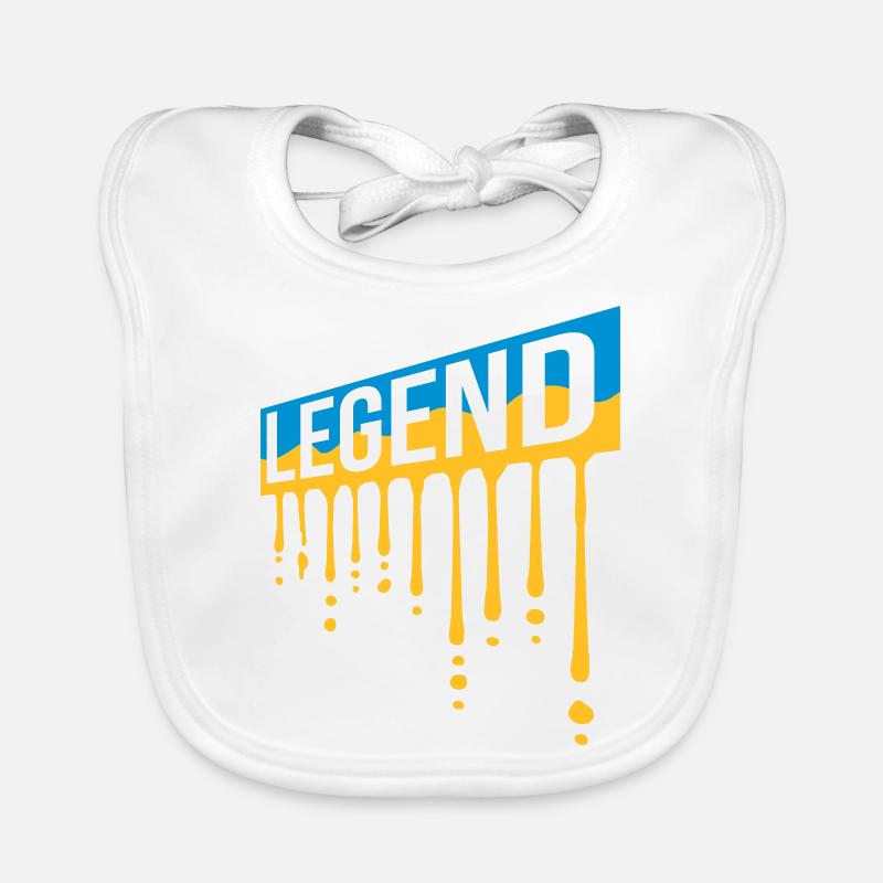 Father's Day Legend Shield Graffiti Organic Baby Bibs