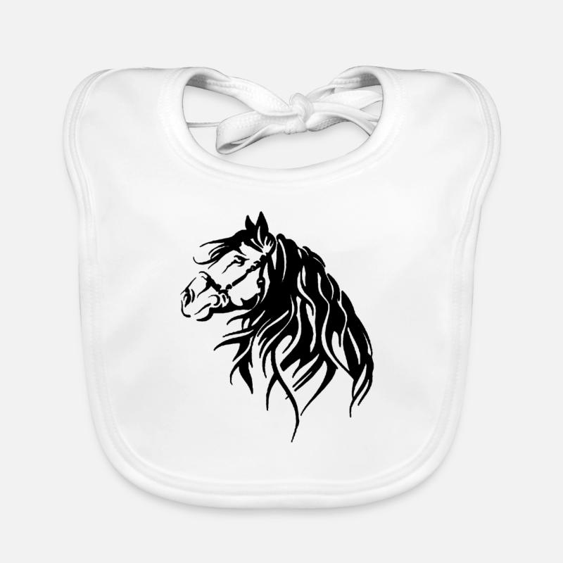 tête de cheval Bavoir bio Bébé