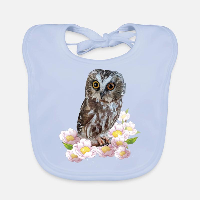 Nördliche Eule Baby Bio-Lätzchen