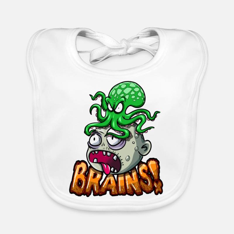 Brain Eating Octopus Organic Baby Bibs